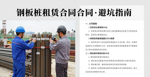 本地钢板桩租赁合同避坑指南